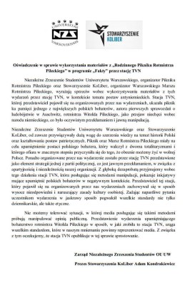 oswiadczenie koliber