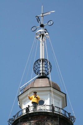 michalak Kula Czasu na latarni morskiej w Gdańsku Nowym Porcie