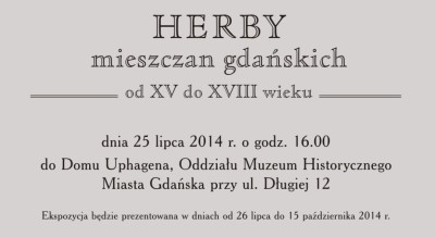 Wystawa Herby mieszczan gdanskich ZAPROSZENIE 2 kadr2