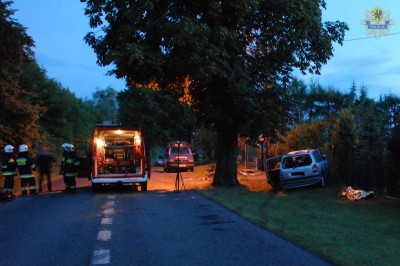 CZŁUCHÓW TRAGICZNY WYPADEK W RACINIEWIE, JEDNA OSO-BA NIE ŻYJE