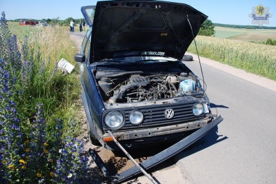 STAROGARD GDAŃSKI - ZGINĄŁ 50-LETNI MOTOCYKLISTA.rozbity volkswagen