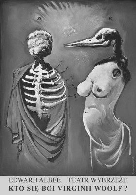 Kto się boi ...plakat autorstwa  Franciszka Starowieyskiego