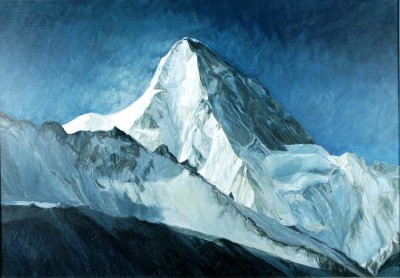 kowalewski m_49. K-2 (Chogori)8611m. Karakorum, Chiny, akryl, płótno, 92x61cm, 2005r.