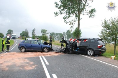 pol smierc czluchow czolowe zderzenie